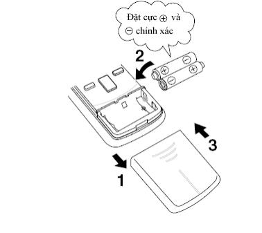 Gắn pin remote máy lạnh