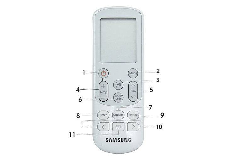 hướng dẫn sử dụng remote máy lạnh samsung